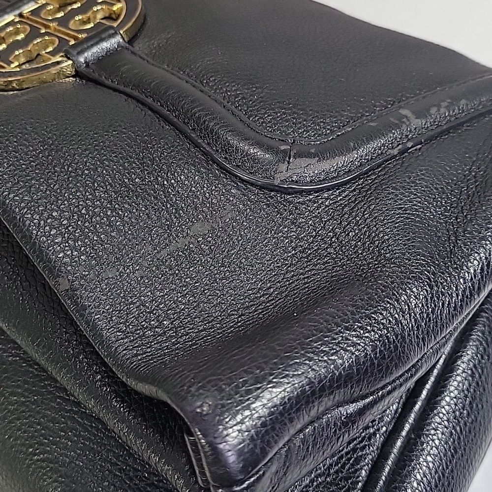 Tory Burch Black Leather Flap Crossbody Shoulder Bag - Picture 9 of 15